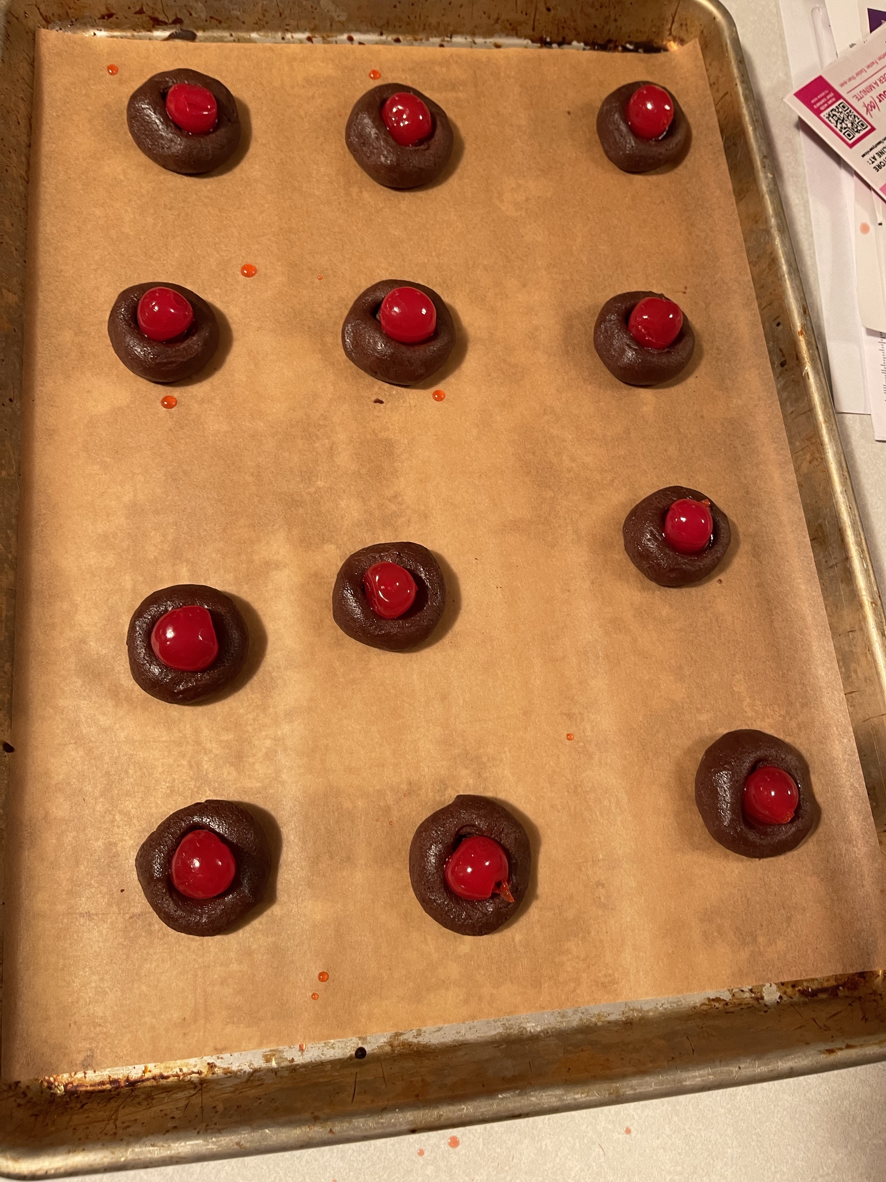 chocolate cherry cookies